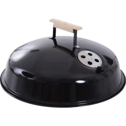 Barbacoa de carbón Outsunny negro/plata 85x56x48 cm