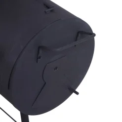 Barbacoa de carbón Outsunny 3 en 1 negro 104x124x53 cm