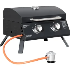 Barbacoa de mesa Outsunny 2 quemadores negro