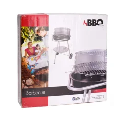 Barbacoa de pie abierta inox/negro Ø47 cm