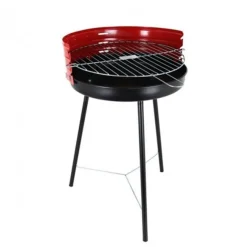 Barbacoa redonda Algon negro/rojo Ø42 cm