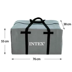 Barco hinchable Mariner 3 Intex 3 personas con remos+bomba de hinchado gris 46x127x297 cm