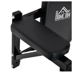 Barra de musculación Homcom ajustable negro 48x70x56/63 cm