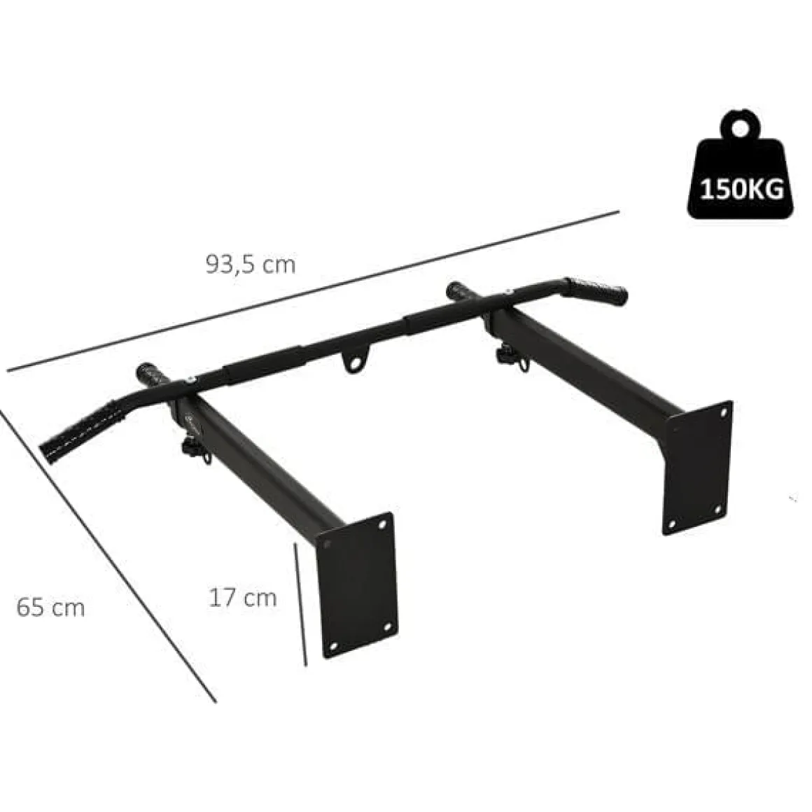 Barras de dominadas Homcom para pared 17x93,5x65 cm
