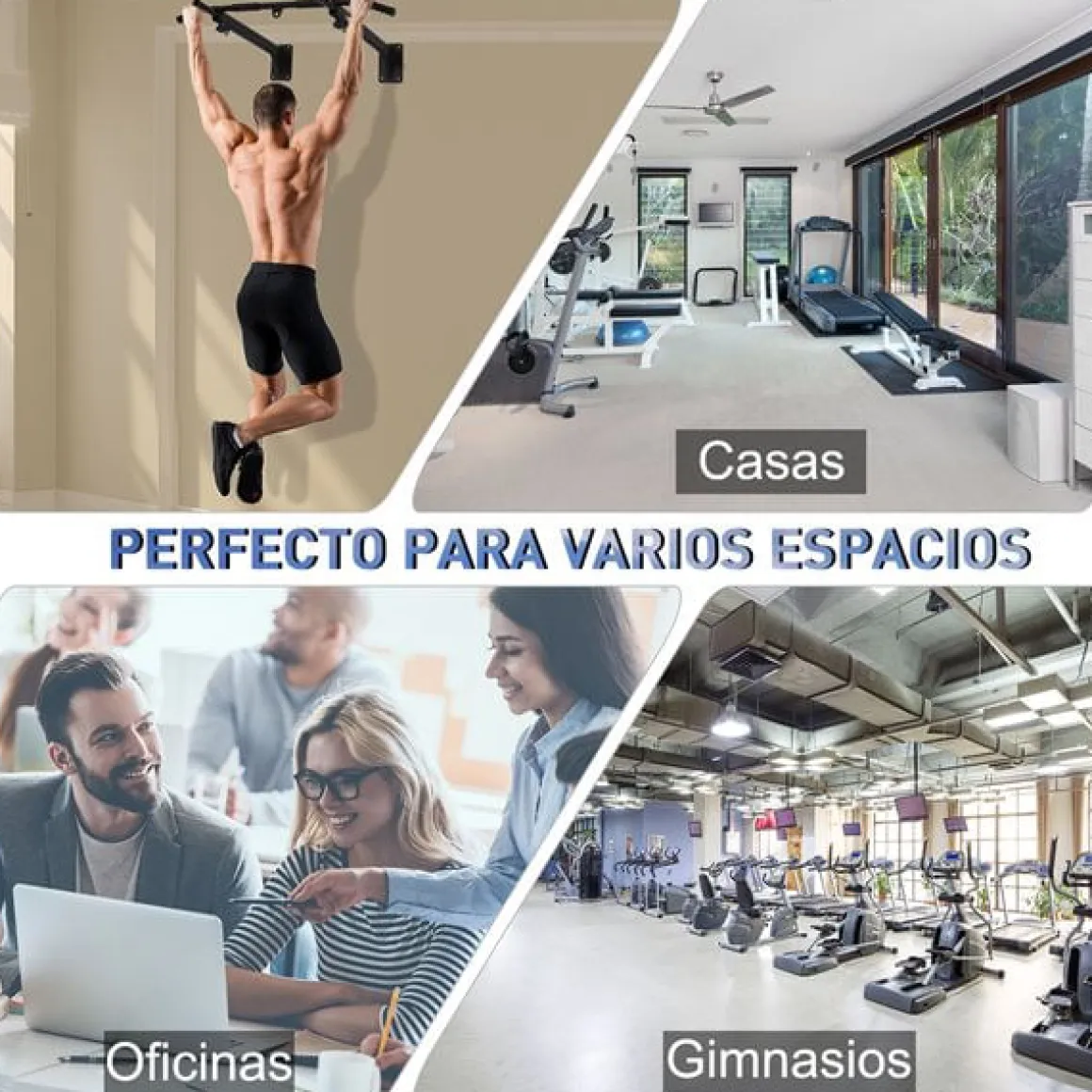 Barras de dominadas Homcom para pared 17x93,5x65 cm