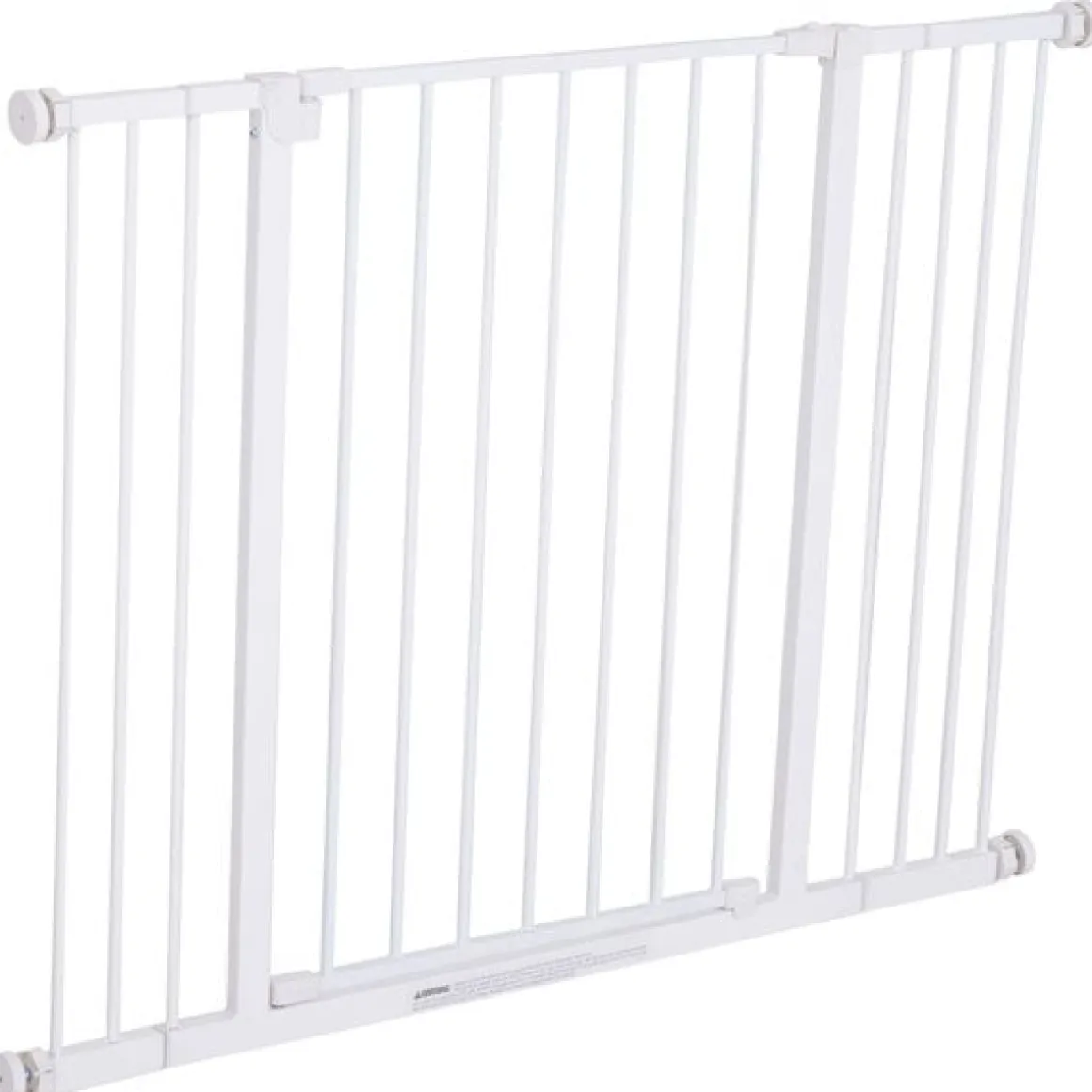 Barrera de seguridad PawHut extensible puertas y escaleras metal blanco 76x72-107 cm