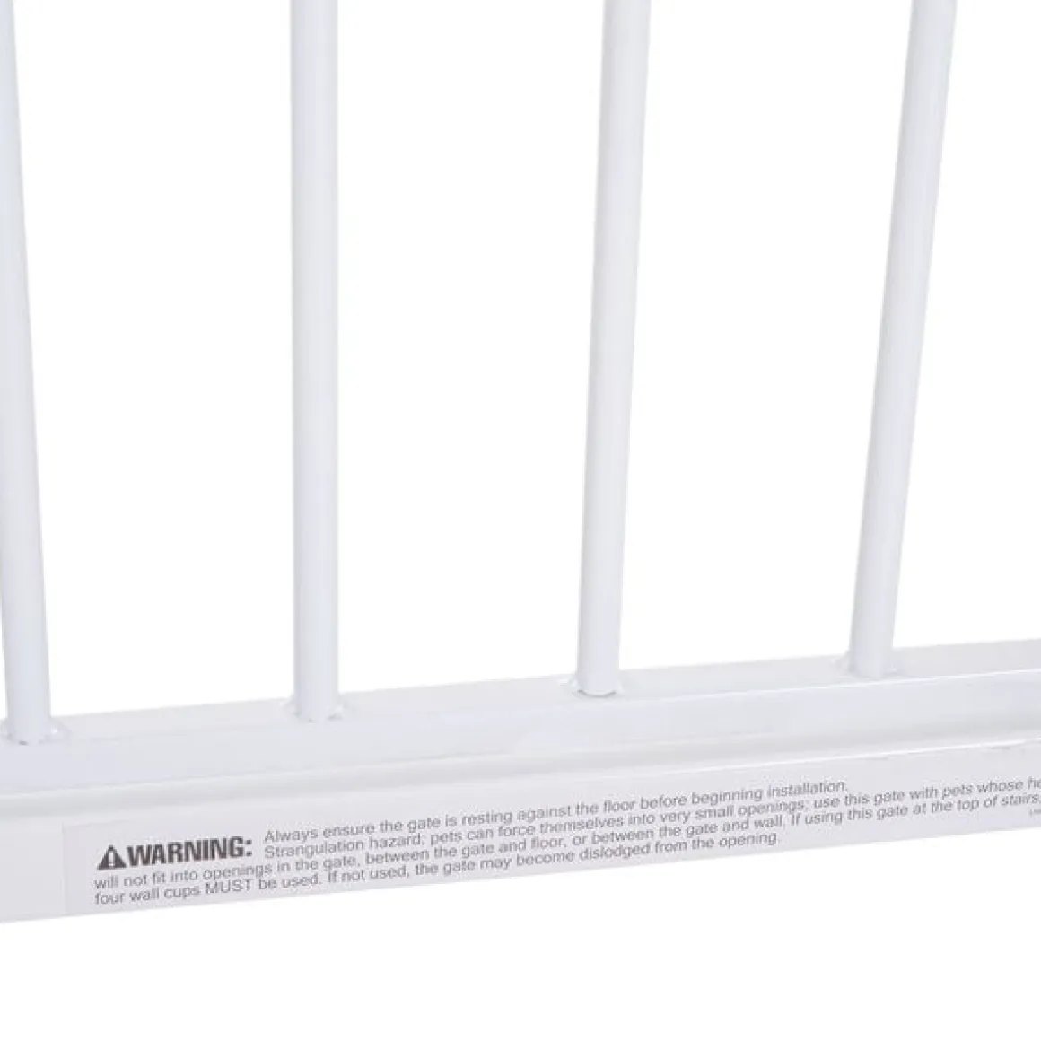 Barrera de seguridad PawHut extensible puertas y escaleras metal blanco 76x72-107 cm