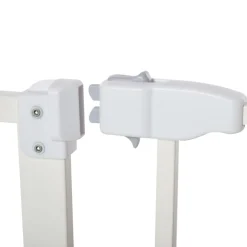 Barrera de seguridad PawHut con cierre automático blanco 76,2x74 cm