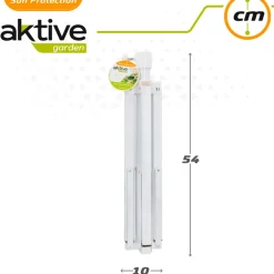 Base de sombrilla Aktive Garden plegable 4 patas 25/32mm blanco Ø65x60,5 cm