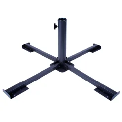 Base de sombrilla Aktive Garden en cruz 4 patas 38/50mm negro Ø86x34 cm