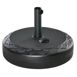 Base de sombrilla Outsunny rellenable redondo 38/48mm negro Ø55x38 cm