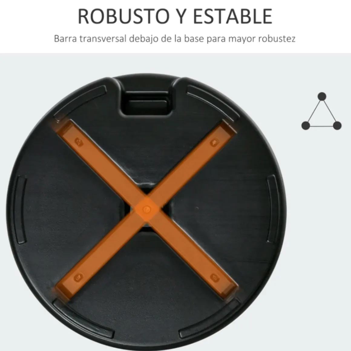 Base de sombrilla Outsunny rellenable redondo 38/48mm negro Ø55x38 cm