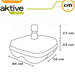 Base para sombrilla Aktive Garden forma cuadrada 48kg 40x56x56 cm