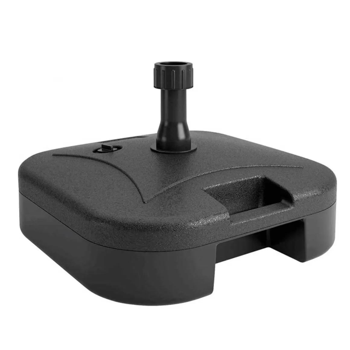 Base para sombrilla Aktive Garden forma cuadrada con asa 19kg negro 13x44x44 cm