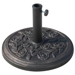 Base para sombrilla de jardín Outsunny 9kg negro Ø45,5x31 cm