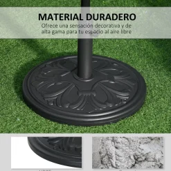 Base para sombrilla Nina Outsunny 35/38/48 mm negro Ø48 cm