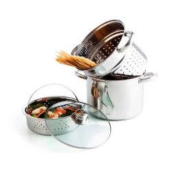 Batería de cocina 4 piezas Gastro Fresh Quid acero inoxidable Ø22 cm