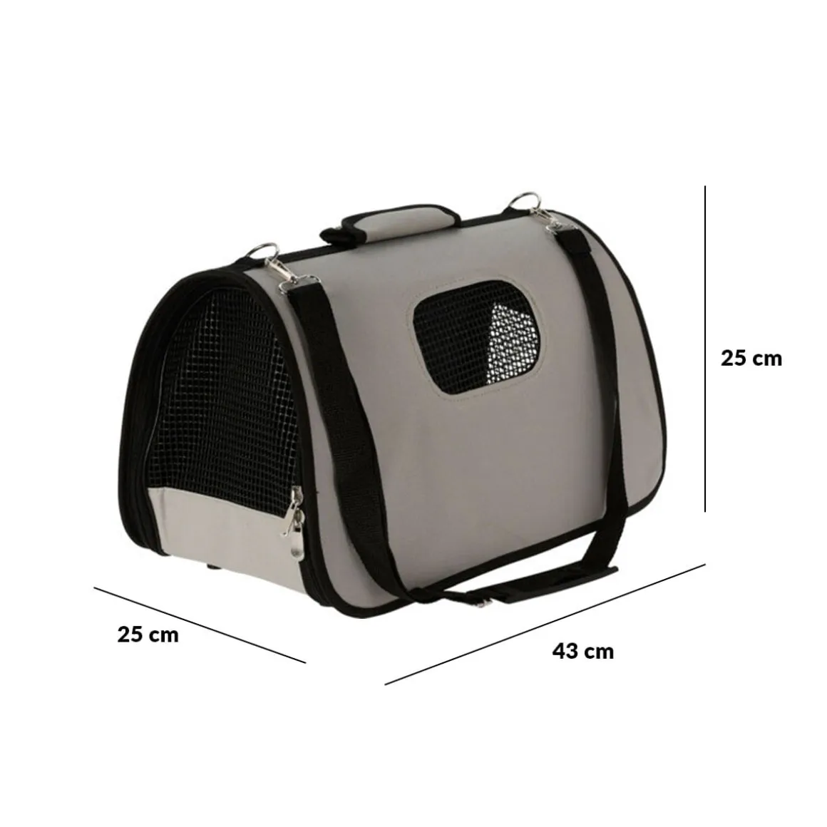 Bolsa transportín pequeñas mascotas con asa 25x25x43 cm