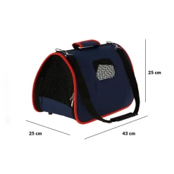 Bolsa transportín pequeñas mascotas con asa 25x25x43 cm