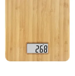 Báscula digital de cocina Bambú pantalla LCD natural