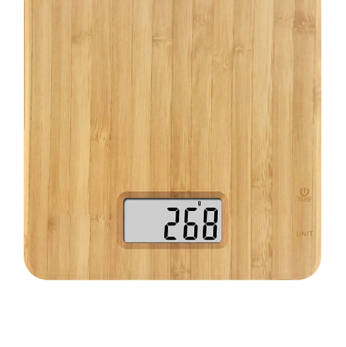 Báscula digital de cocina Bambú pantalla LCD natural