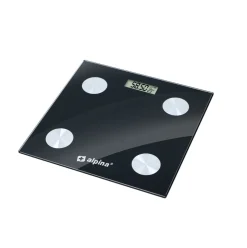 Báscula inteligente Alpina análisis corporal + Bluetooth negro