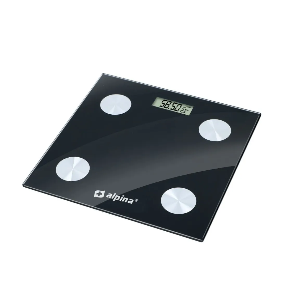 Báscula inteligente Alpina análisis corporal + Bluetooth negro
