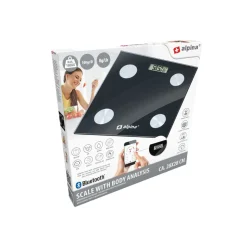 Báscula inteligente Alpina análisis corporal + Bluetooth negro
