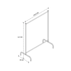Burro Wave 1 barra metal negro 137x104x48 cm