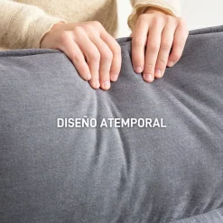 Butaca Aurex Homcom respaldo acolchado + reposabrazos gris 105x67x83 cm