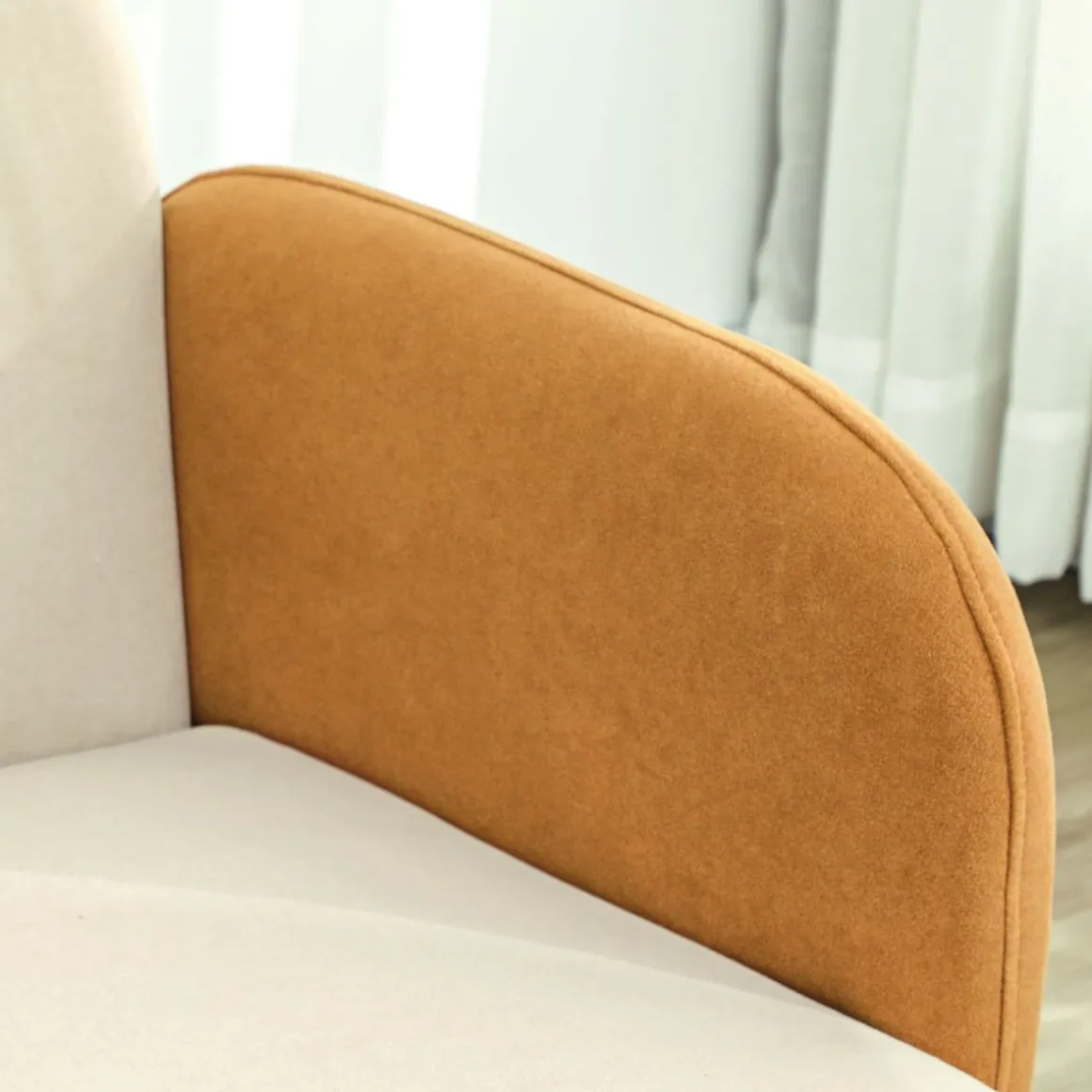 Butaca Club Homcom con reposabrazos beige 82x72x87 cm