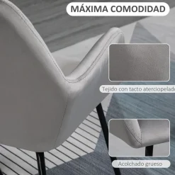 Butaca Daisy Homcom base cruzada 85x60x56,5 cm