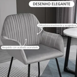 Butaca Daisy Homcom base cruzada 85x60x56,5 cm
