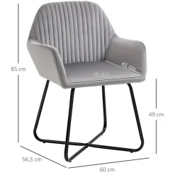 Butaca Daisy Homcom base cruzada 85x60x56,5 cm