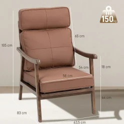 Butaca Elia Homcom respaldo alto 105x63,5x83 cm