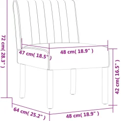 Butaca Galatea tapizada 72x48x64 cm