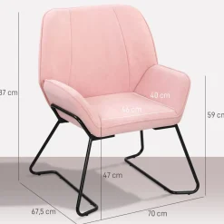 Butaca Mayra Homcom patas U 87x70x67,5 cm