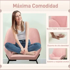 Butaca Mayra Homcom patas U 87x70x67,5 cm