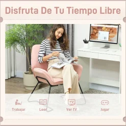 Butaca Mayra Homcom patas U 87x70x67,5 cm