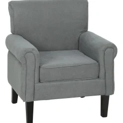 Butaca Ren Homcom diseño acolchado gris 88x79x72,5 cm
