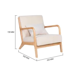 Butaca Tokio asiento acolchado tapizado microfibra 72x65x83 cm