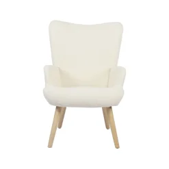 Butaca Voss respaldo alto con reposabrazos blanco 94,5x64x70,5 cm