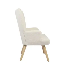 Butaca Voss respaldo alto con reposabrazos blanco 94,5x64x70,5 cm