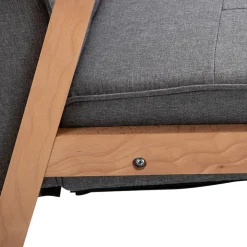 Butaca Yale Homcom con reposabrazos gris/natural 78x65x69 cm