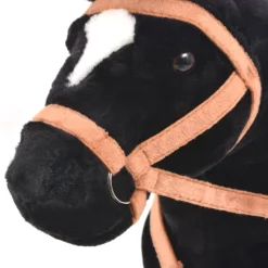 Caballo de juguete de peluche con montura 60x64 cm
