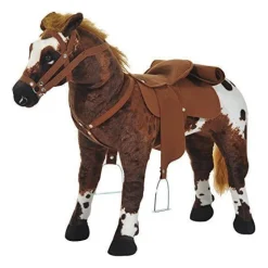 Caballo de juguete Homcom infantil +3 años 60x85x28 cm
