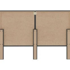 Cabecero Asti copetudo tela gris oscuro 140x200 cm