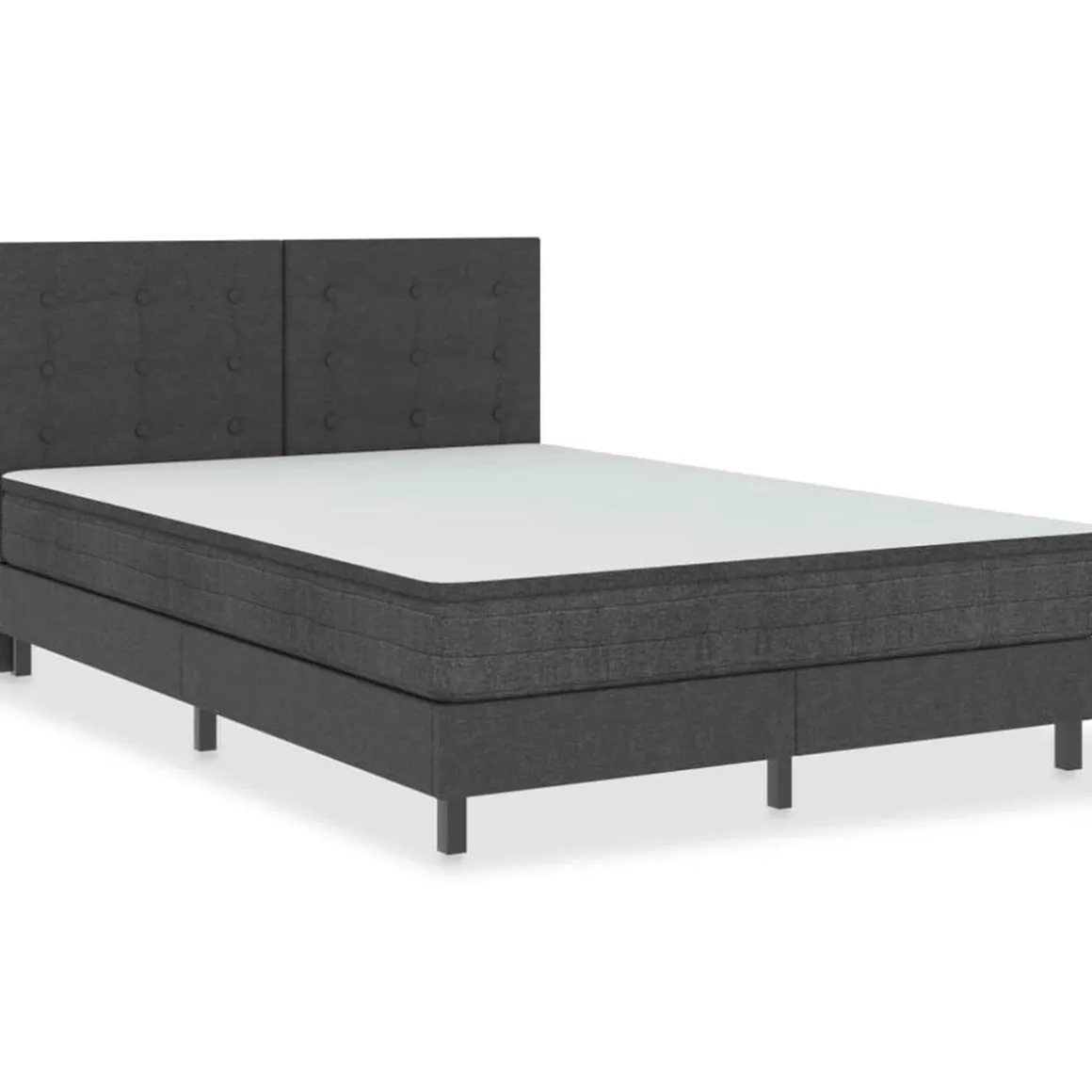 Cabecero Asti copetudo tela gris oscuro 140x200 cm