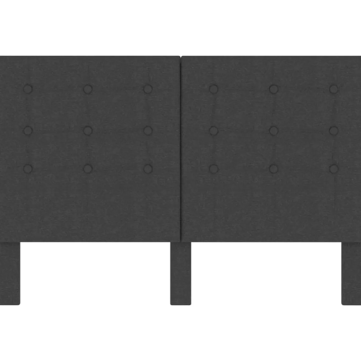 Cabecero Asti copetudo tela gris oscuro 140x200 cm