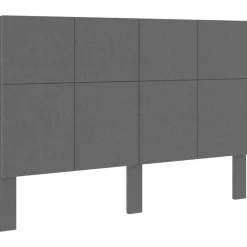 Cabecero Bergamo tela gris oscuro 160x200 cm